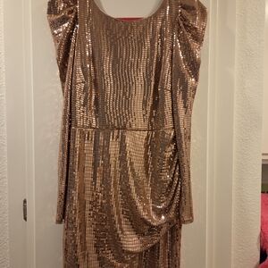 Aqua Rose Gold Sequin Dress